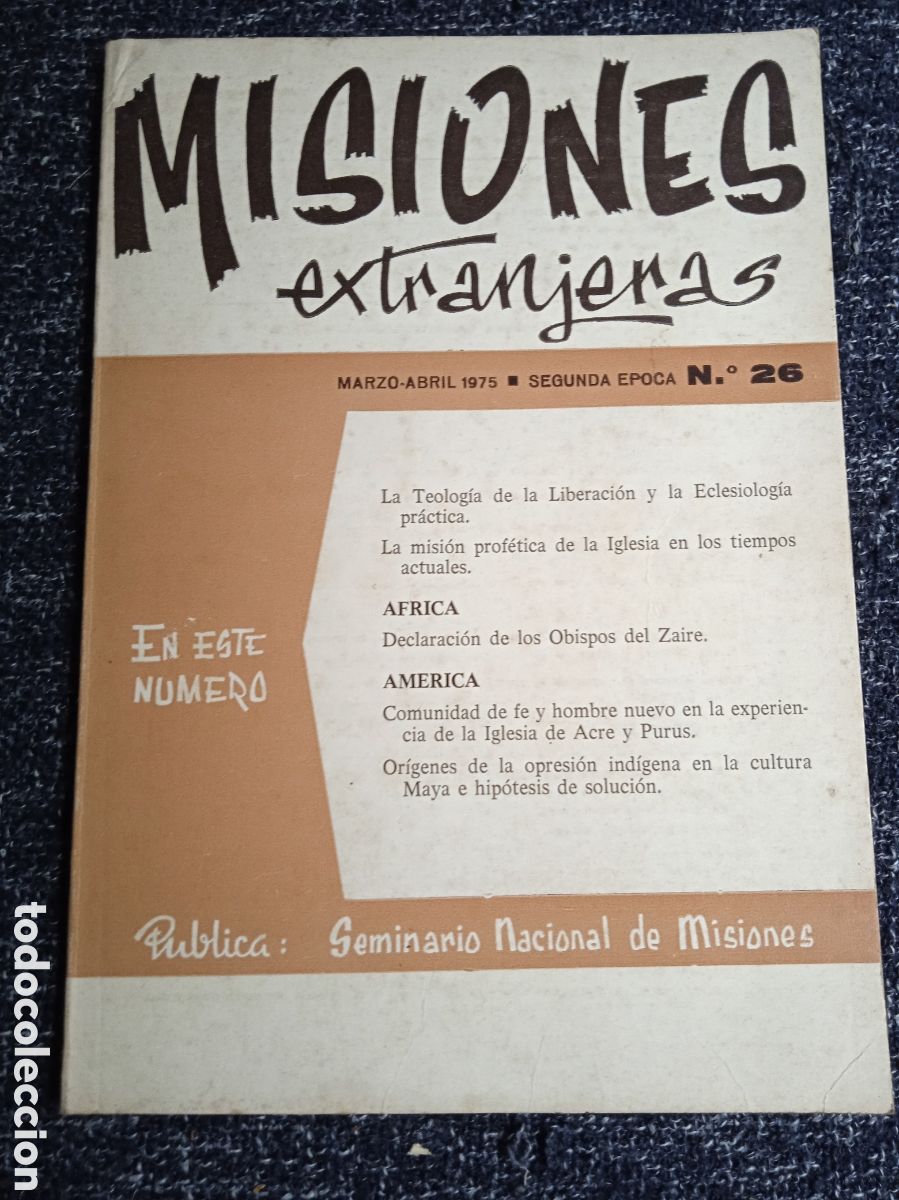Libros de segunda mano: MISIONES EXTRANJERAS N&ordm; 26 -MARZO - ABRIL 1975