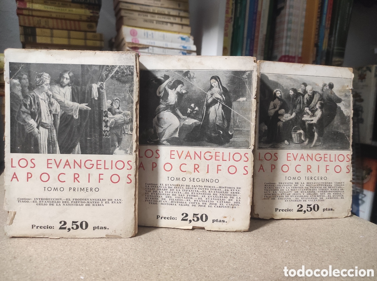 Libros de segunda mano: Los evangelios ap&oacute;crifos. 3 tomos. Edmundo Gonzalez-Blanco. Librer&iacute;a Bergua. Madrid. 1934