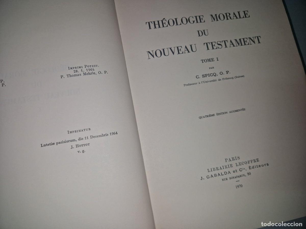 Libros de segunda mano: Theologie Morale du Nouveau Testament, Par&iacute;s, Librairie Lecoffre ,1965,