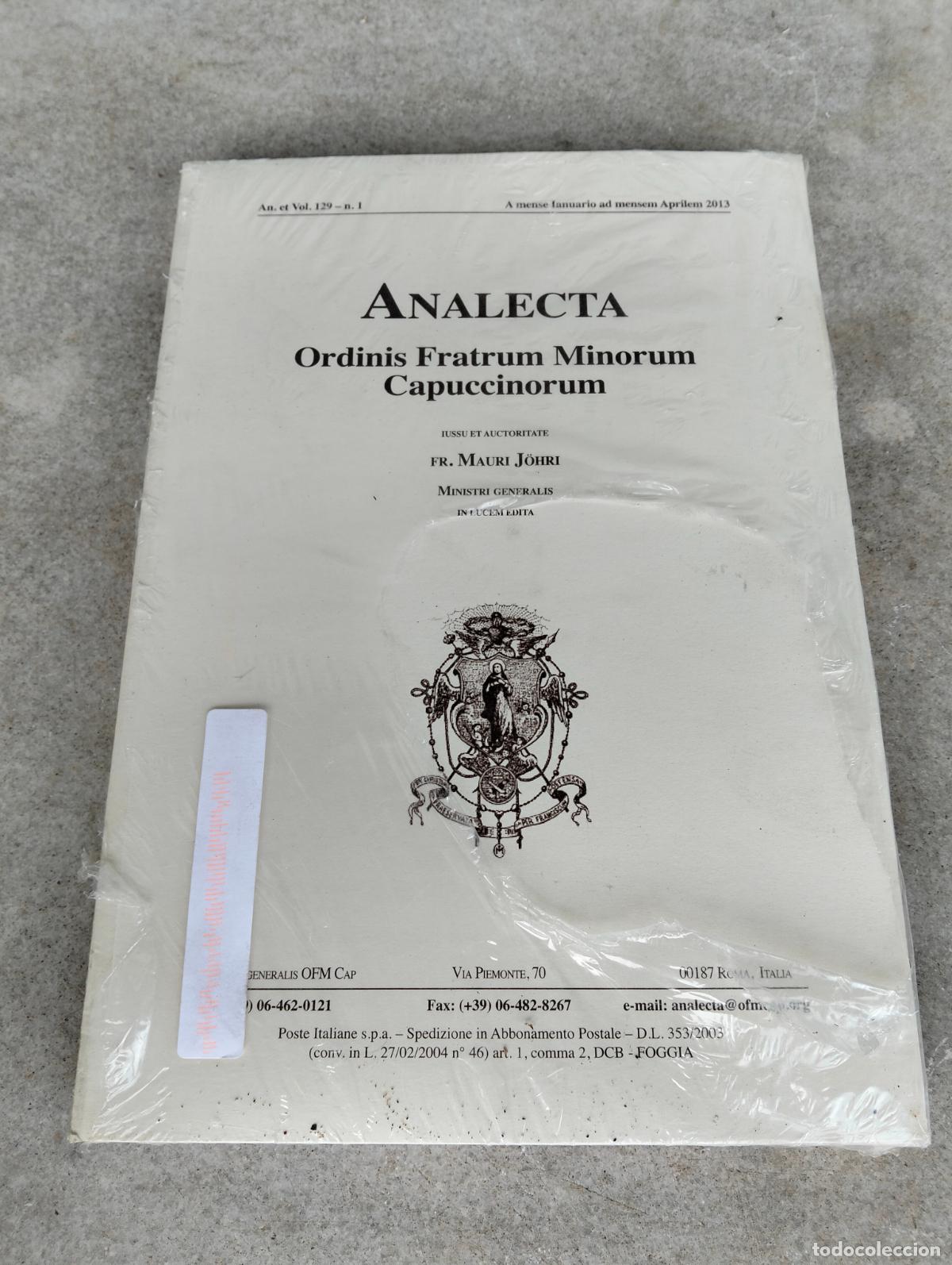 Libros de segunda mano: Analecta ordinis fratrum minorum capuccinorum Mauri J&ouml;hri monjes frailes capuchinos 2013 vol 129