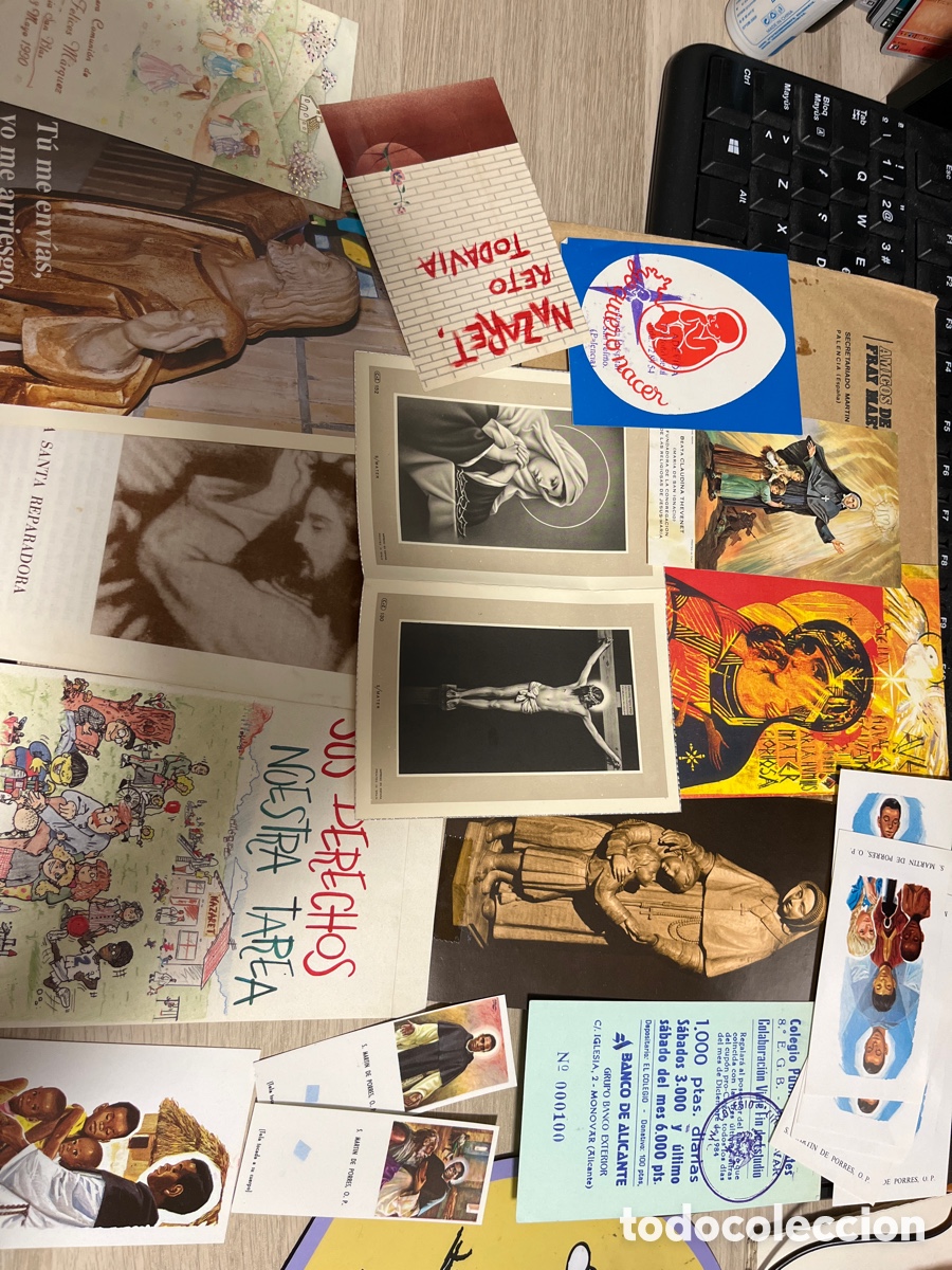 Libros de segunda mano: (I) lote de recordatorios religiosos esquelas comuni&oacute;n enlaces