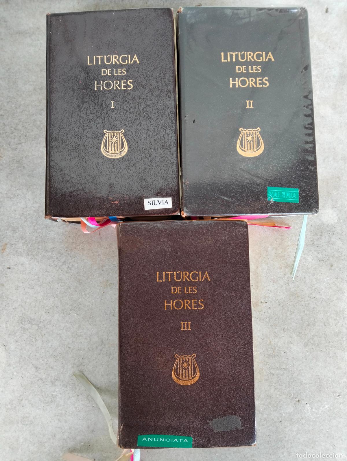 Libri di seconda mano: Lit&uacute;rgia de les hores segons el ritu rom&agrave; I II III ofici div&iacute; Regina 1977 1978 lote 3 llibres catal&agrave;