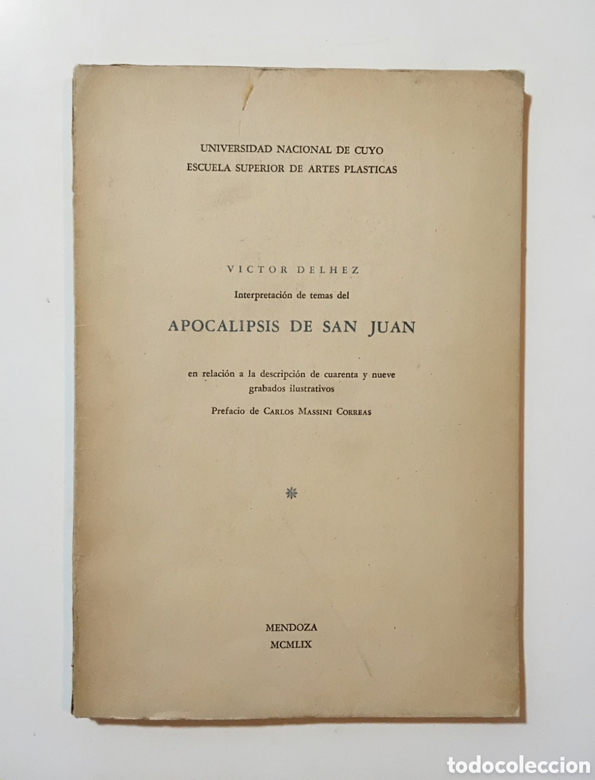 Libros de segunda mano: V&iacute;ctor Delhez &ndash; Interpretaci&oacute;n de temas del Apocalipsis de San Juan &ndash; 1959