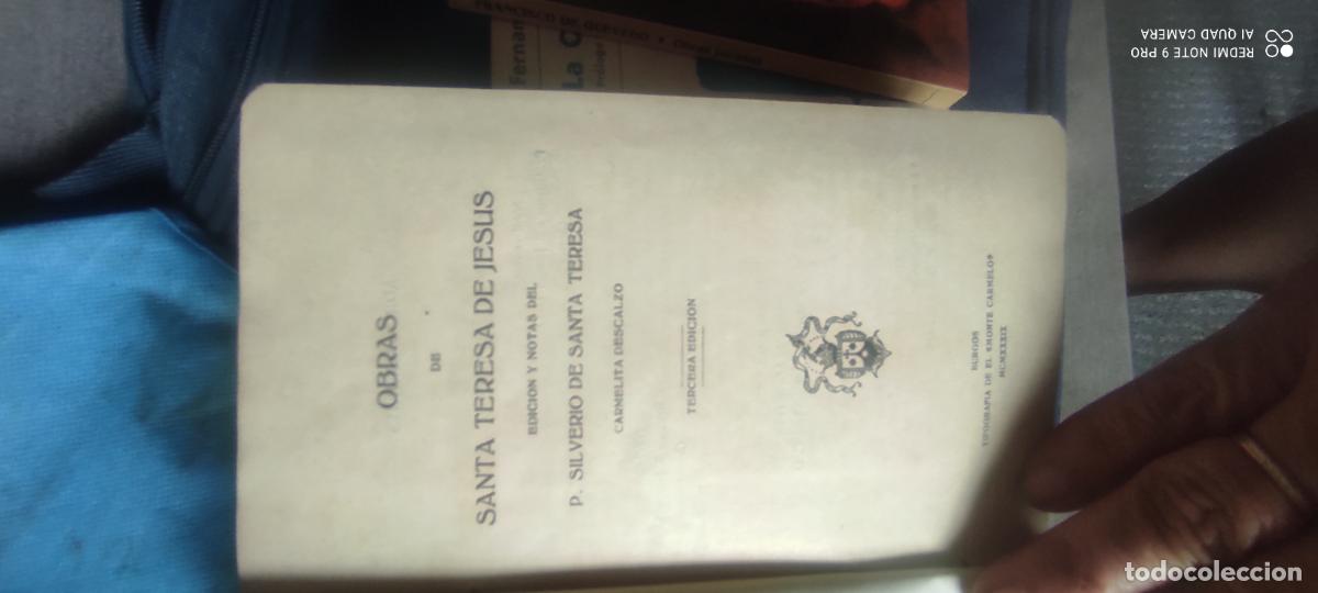 Libros de segunda mano: OBRAS ESCOGIDAS DE SANTA TERESA DE JESUS ANTADAS POR EL P. SILVERIO DE SANTA TERESA