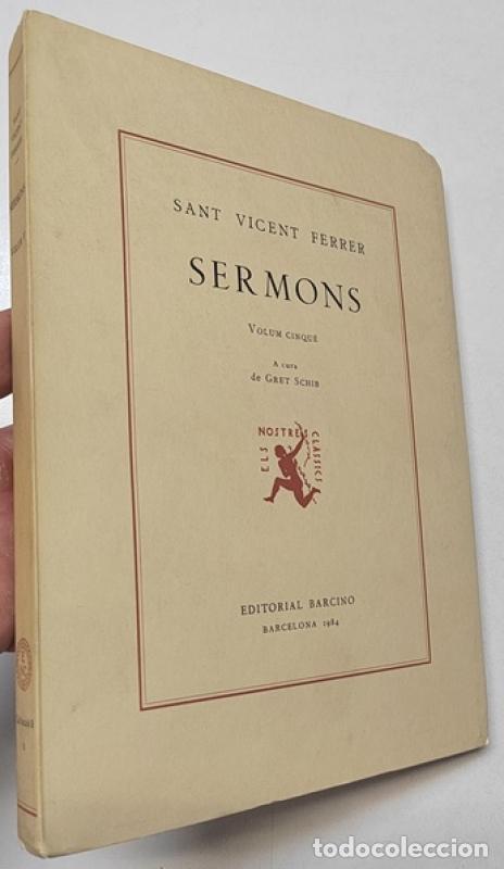 Livros em segunda m&atilde;o: Sermons. Volum cinqu&egrave; - Sant Vicent Ferrer