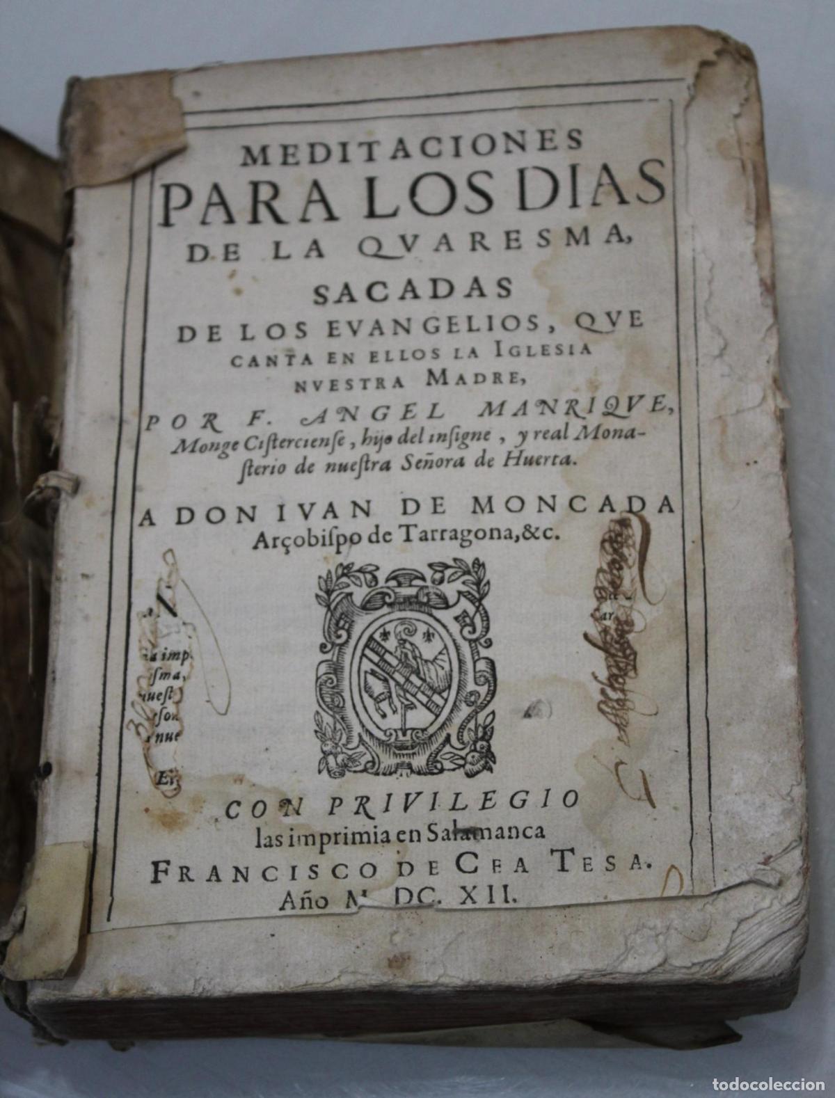 Libros de segunda mano: Meditaciones para los dias de la Quaresma, sacadas de los evangelios, que canta en ellos la Iglesia