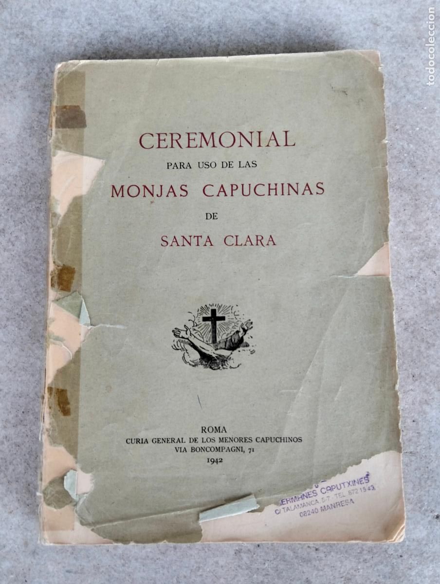 Livros em segunda m&atilde;o: Cerimonial para uso de las monjas capuchinas de santa clara roma 1942