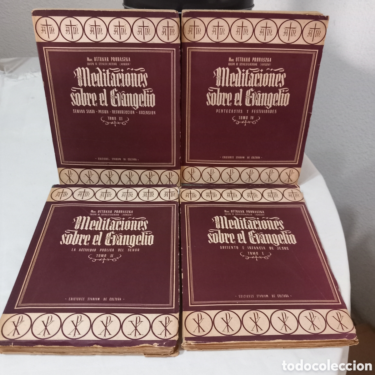 Second hand books: MEDITACIONES SOBRE EL EVANGELIO T&deg;1,2,3y4(ediciones studium de cultura 1944)OBISPO OTTOKAR PROHASKA
