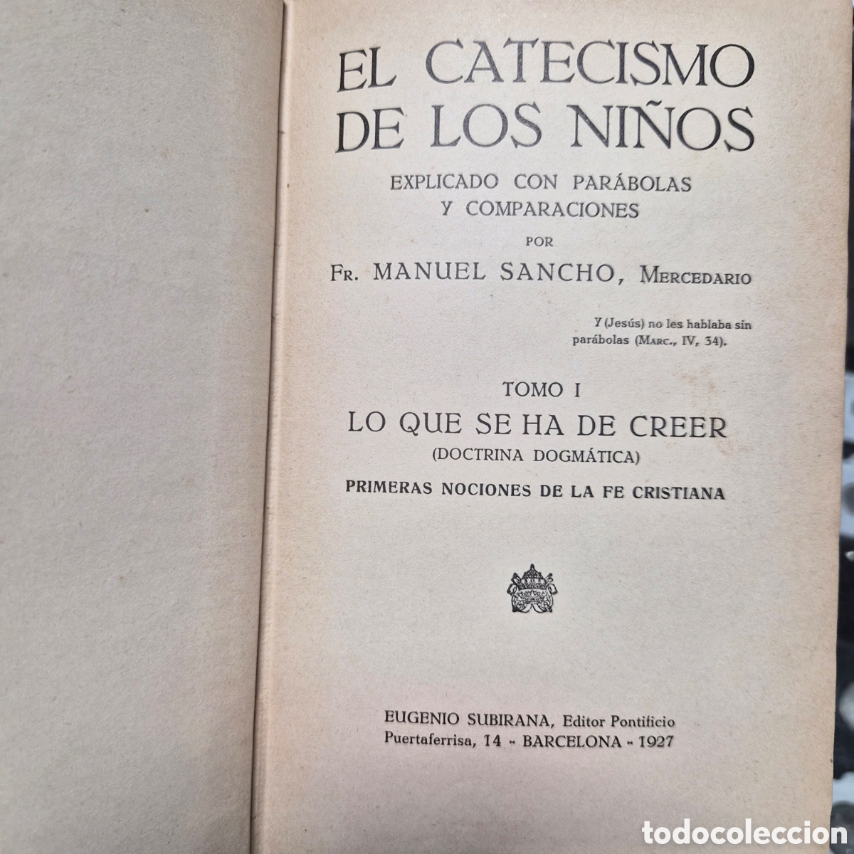 Second hand books: El Catecismo de los ni&ntilde;os