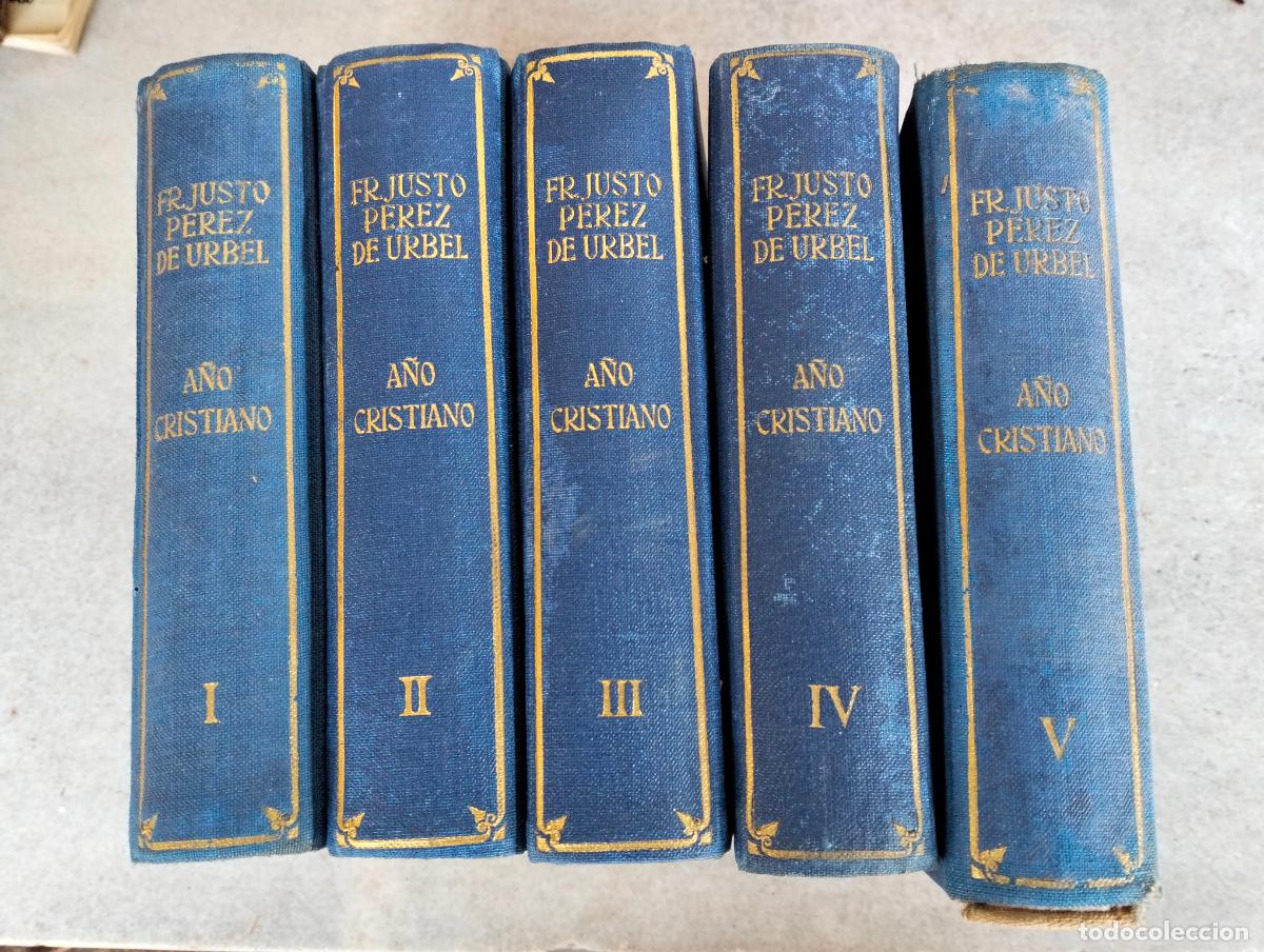 Second hand books: A&ntilde;o cristiana fr Justo Perez de urbel ediciones fax 5 tomos colecci&oacute;n encuadernada i ii iii iv v
