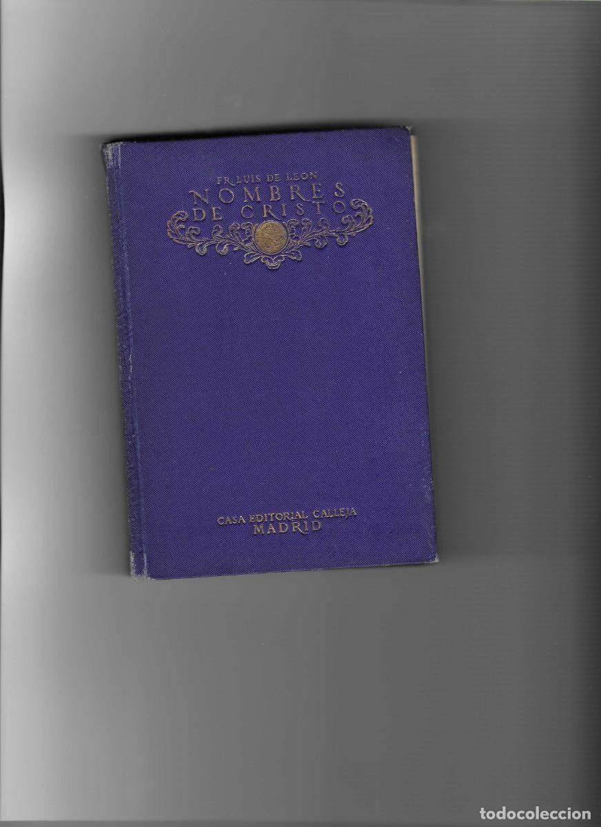Libros de segunda mano: FRAY LUIS DE LEON: NOMBRES DE CRISTO (TOMO2)