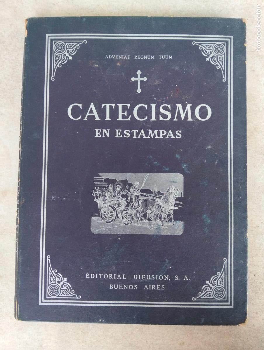 Livros em segunda m&atilde;o: Catecismo en estampas adveniat regnum tuum editorial difusi&oacute;n buenos aires 70 grabados en negro