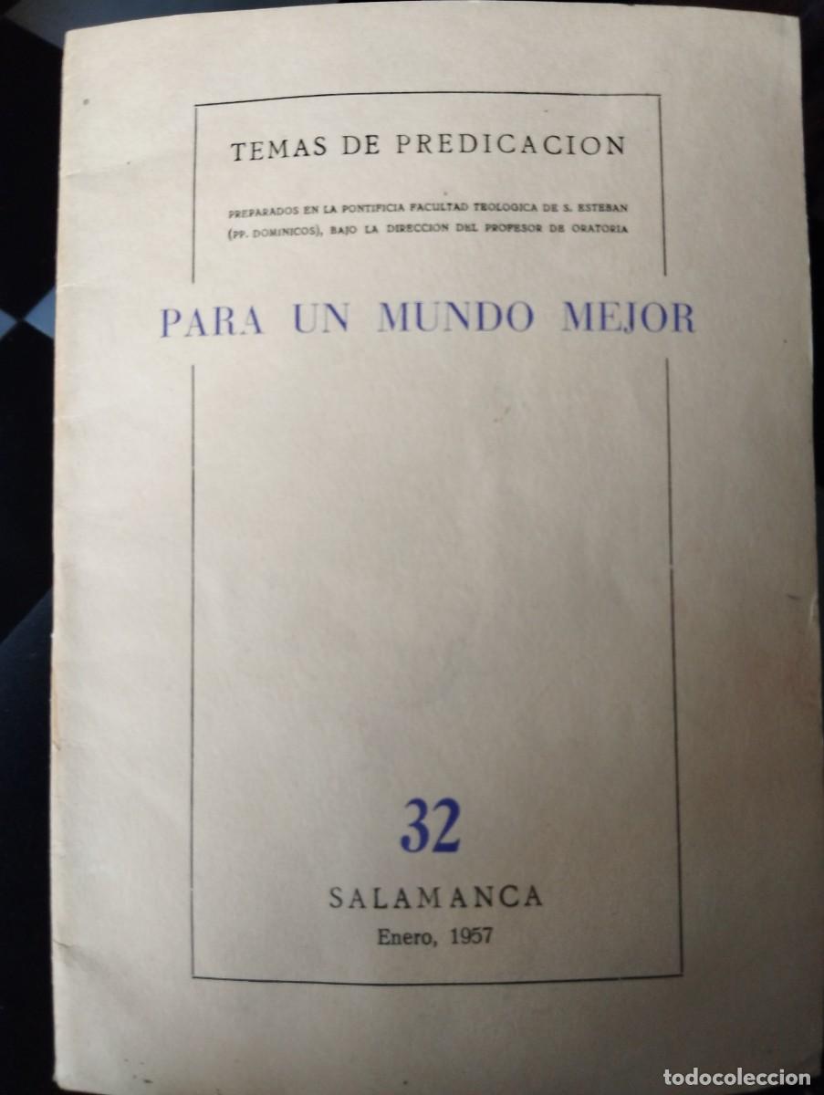 Gebrauchte B&uuml;cher: 1957 TEMAS DE PREDICACION PARA UN MUNDO MEJOR N&ordm; 32 INFORMACION EN FOTOS