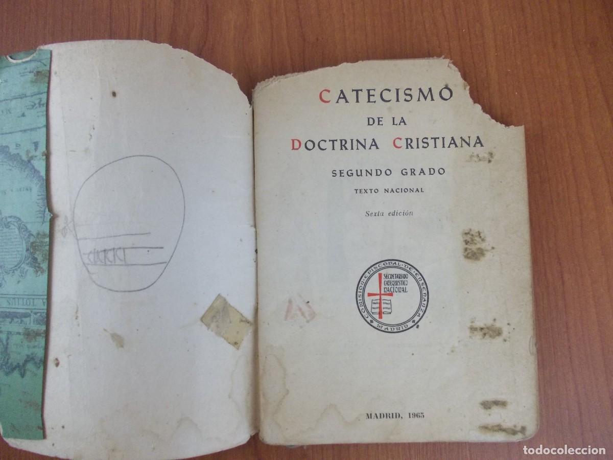 Livros em segunda m&atilde;o: Libro Catecismo Doctrina Cristiana Segundo Grado Texto Nacional 1965 Coculsa Escuela Franquismo