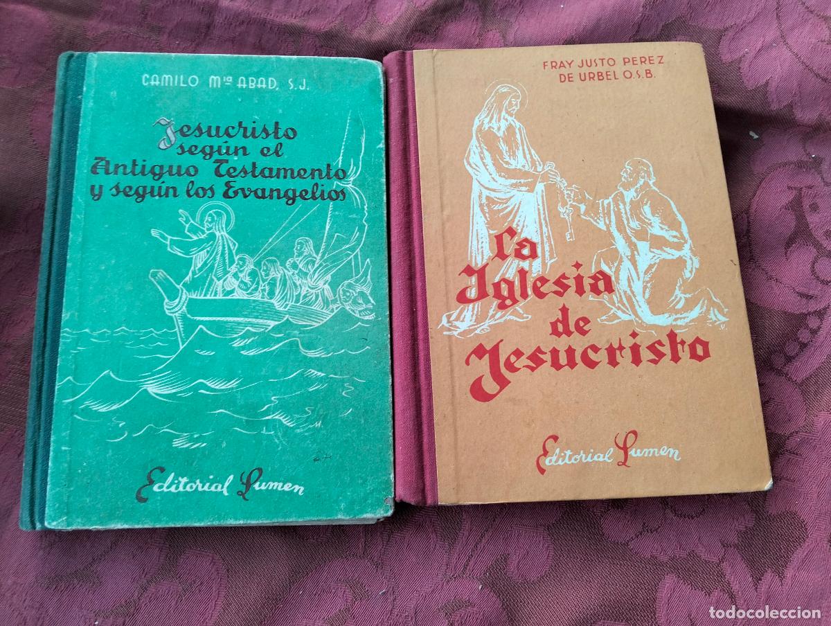 Livros em segunda m&atilde;o: Lote 2 libros editorial lumen jesucristo segun el antiguo testamento y segun los evangelios iglesia