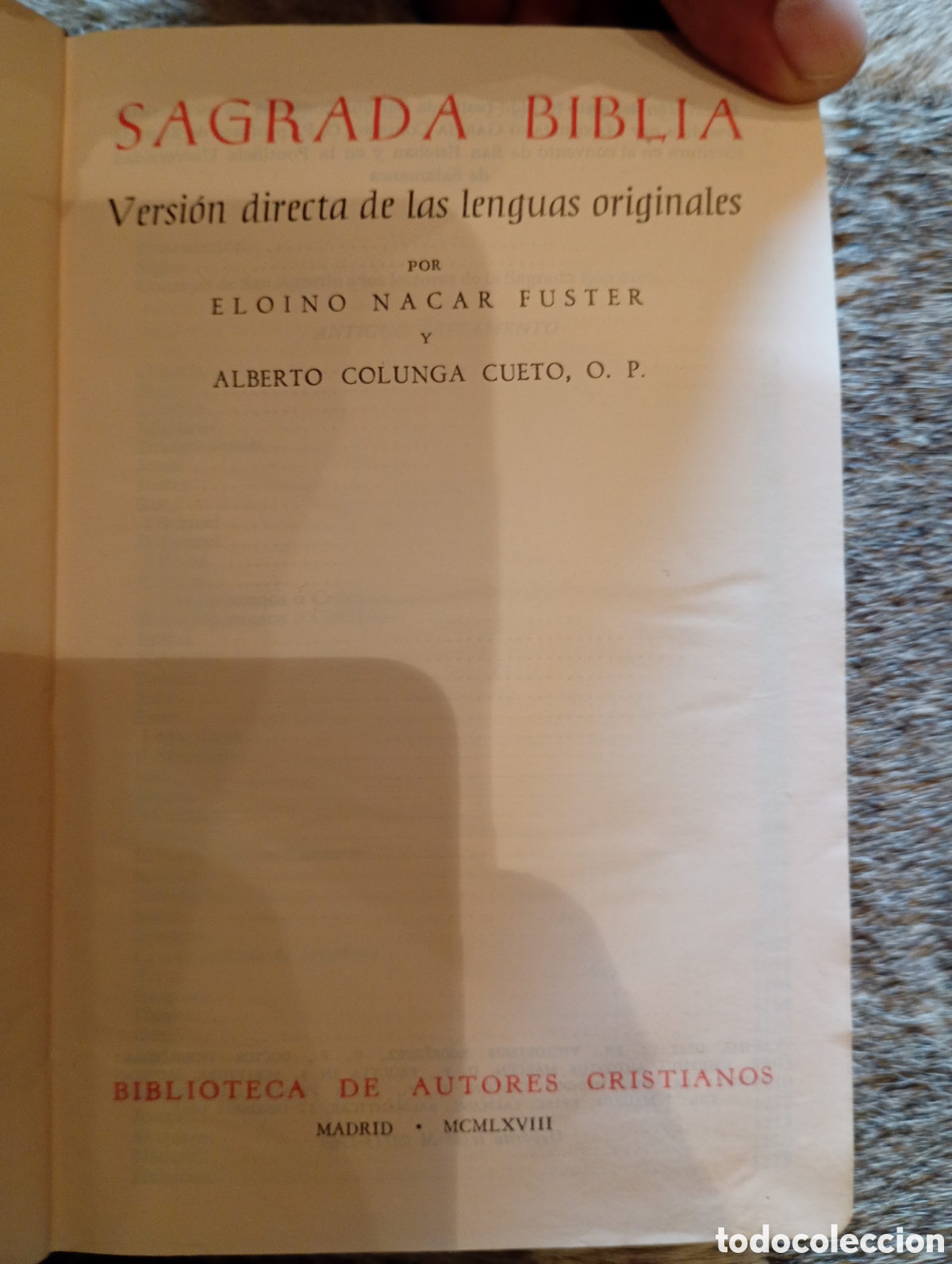 Libros de segunda mano: Sagrada Biblia. Nacar Colunga - Foto 4