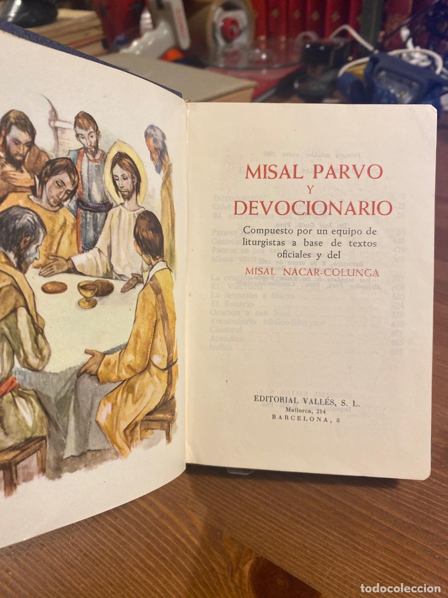 Libros de segunda mano: MISAL PARVO Y DEVOCIONARIO . MISAL NACAR COLUNGA 1966