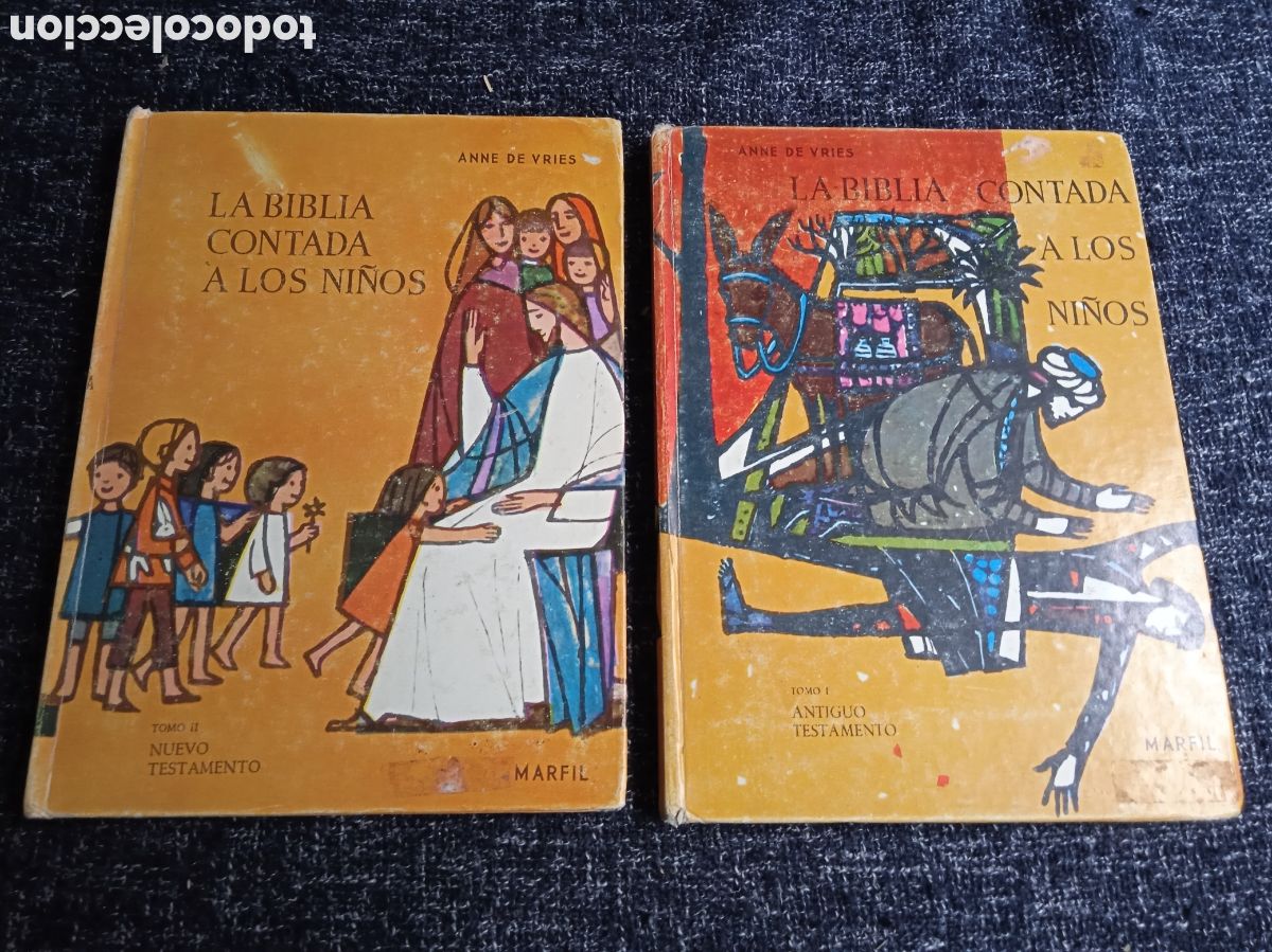 Libros de segunda mano: LA BIBLIA CONTADA A LOS NI&Ntilde;OS. 2 TOMOS / ANNE DE VRIES