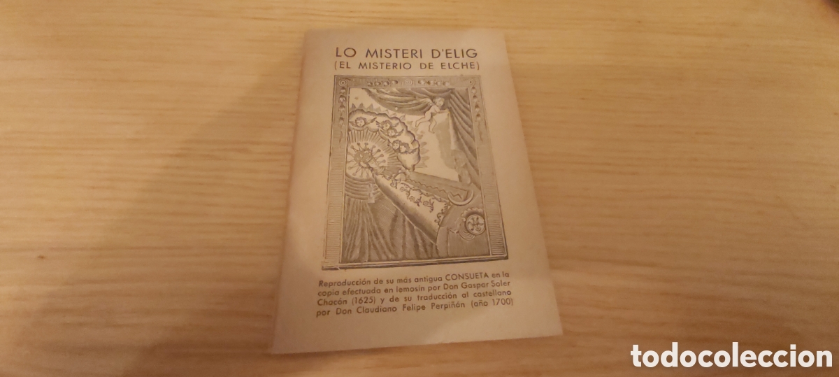 Libros de segunda mano: EL MISTERIO DE ELCHE. LO MISTERI D'ELIG. 1953