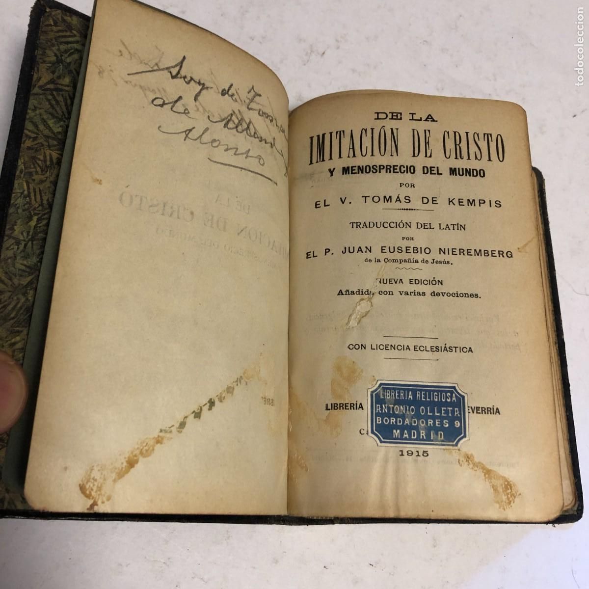 Libros de segunda mano: Libro De La Imitacion De Cristo Tomas De Kempis Nieremberg Madrid 1915 Echeverria PEIFER
