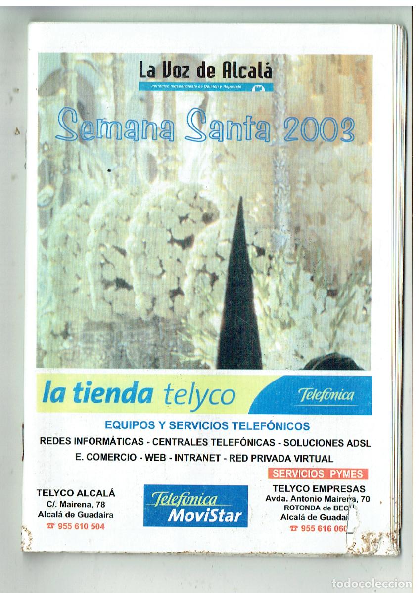 Libros de segunda mano: PROGRAMA DE SEMANA SANTA DE ALCAL&Aacute;. 2003. GENTILEZA: TELYCO. (ST/C40)