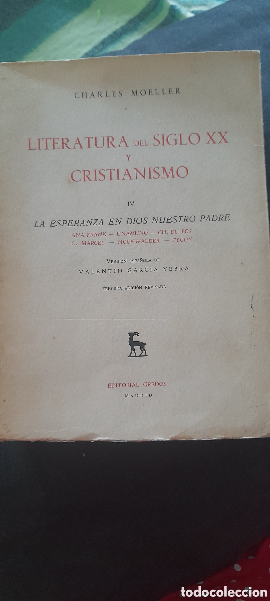 Libros de segunda mano: Literatura del siglo XX y cristianismo. Charles Moeller