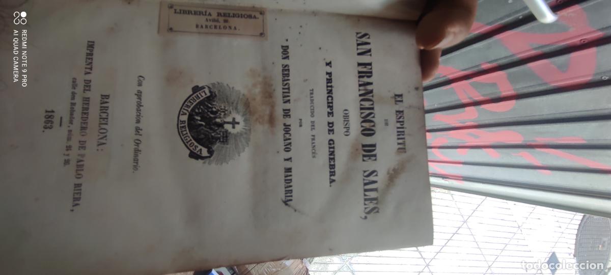 Libros de segunda mano: El Esp&iacute;ritu de San Francisco de Sales, Obispo y Pr&iacute;ncipe de Ginebra 1.863