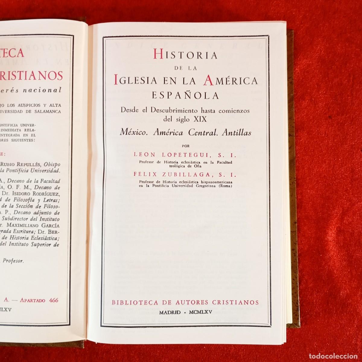 Libros de segunda mano: HISTORIA DE LA IGLESIA EN LA AM&Eacute;RICA ESPA&Ntilde;OLA LEON LOPETEGUI. BIBLIOTECA DE AUTORES CRISTIANOS / 846