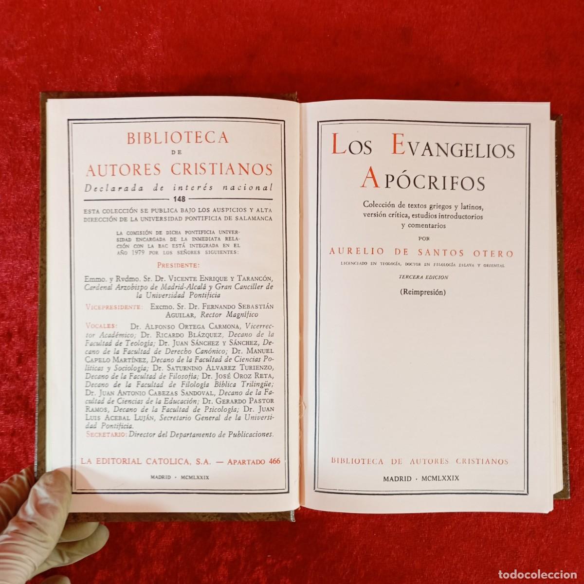 Libros de segunda mano: LOS EVANGELIOS AP&Oacute;CRIFOS - AURELIO DE SANTOS OTERO - 1979 - BIBLIOTECA DE AUTORES CRISTIANOS / 848