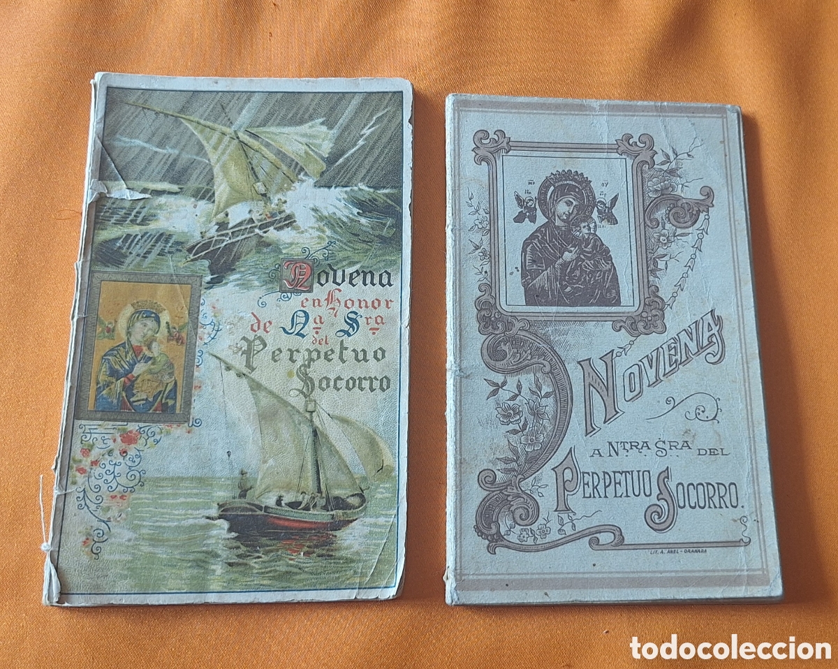 Libros de segunda mano: Pareja de Novenas a Nuestra Se&ntilde;ora del Perpetuo Socorro - 1937 y 1947