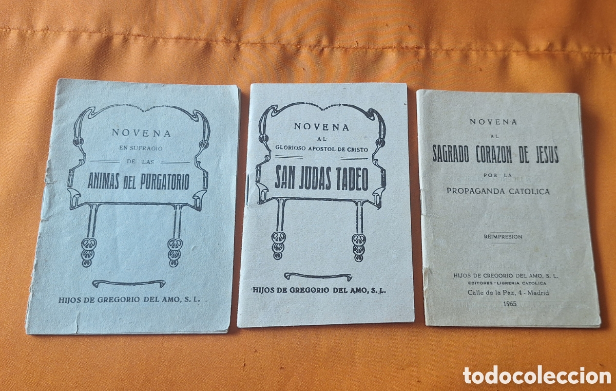 Libros de segunda mano: Lote de 3 Novenas Religiosas Animas Del Purgatorio - San Judas Tadeo - Sagrado Coraz&oacute;n