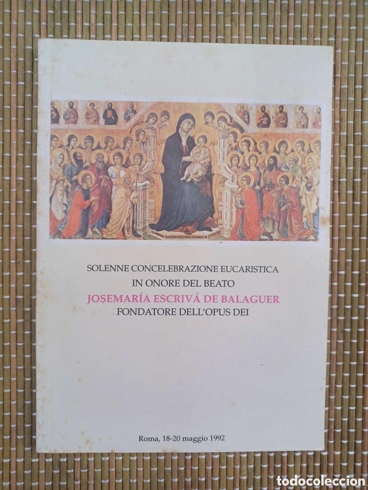 Libros de segunda mano: Solenne Concelebrazione Eucaristica in onore del Beato Josemar&iacute;a Escriv&aacute; de Balaguer, Roma