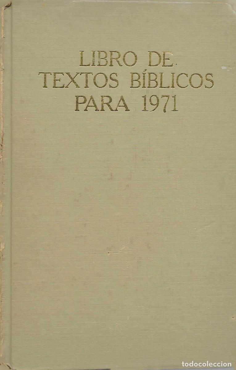 Livros em segunda m&atilde;o: Religi&oacute;n. Libro de textos b&iacute;blicos para 1971. Testigos de Jehov&aacute;.