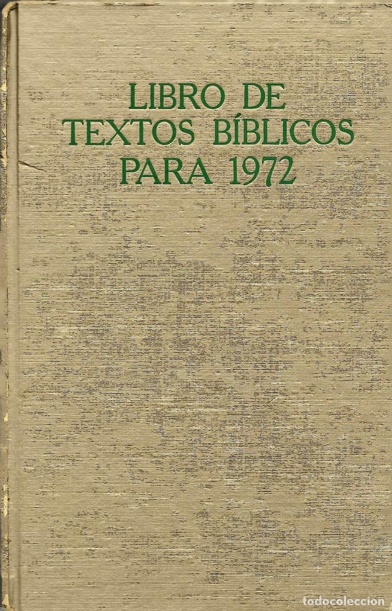 Livros em segunda m&atilde;o: Religi&oacute;n. Libro de textos b&iacute;blicos para 1972. Testigos de Jehov&aacute;.