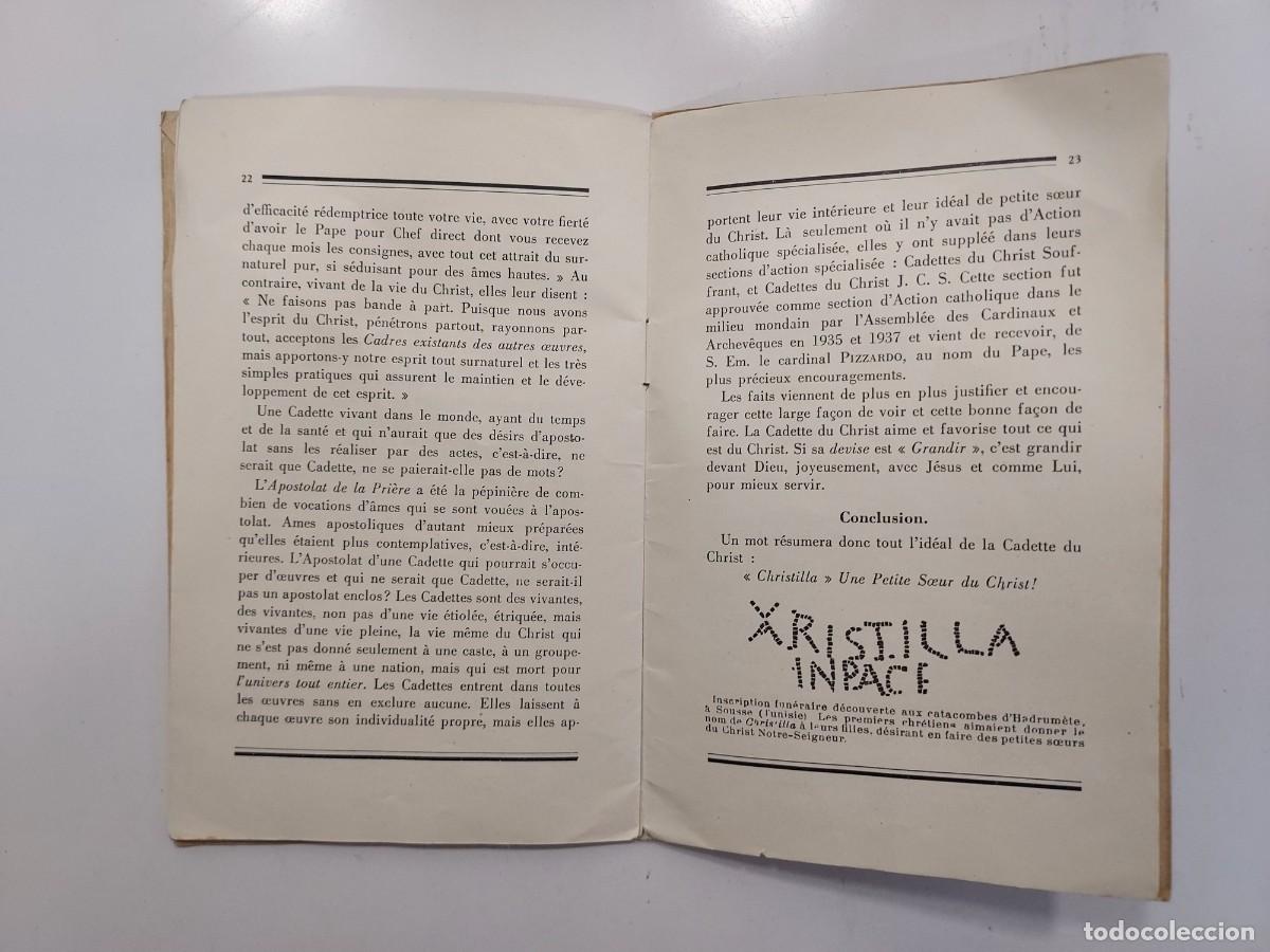Libros de segunda mano: CODE DE VIE DE LA CADETTE DU CHRIST. 1938 (C&oacute;digo de vida de la cadete de Cristo) - Foto 12