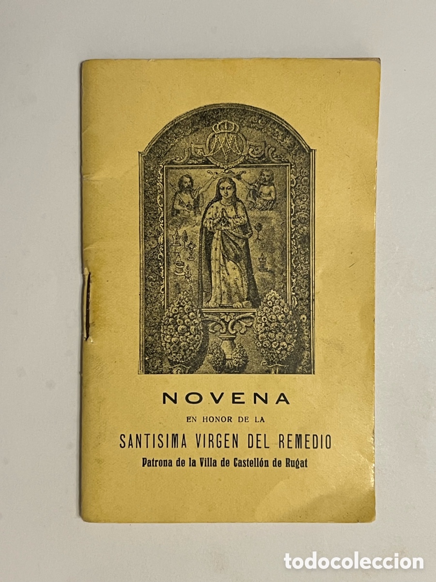 Livros em segunda m&atilde;o: NOVENA EN HONOR DE LA SANTISIMA VIRGEN DEL REMEDIO. Patrona de la Villa de Castell&oacute;n de Rugat