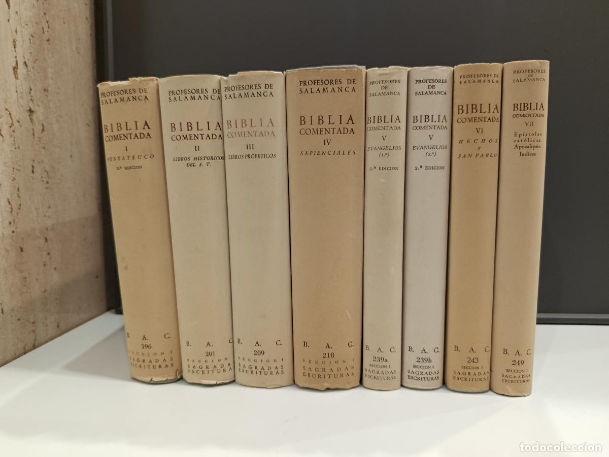 Libros de segunda mano: BIBLIA COMENTADA - PROFESORES DE SALAMANCA - B.A.C. BAC 1961 - BIBLIOTECA AUTORES CRISTIANOS-8 TOMOS