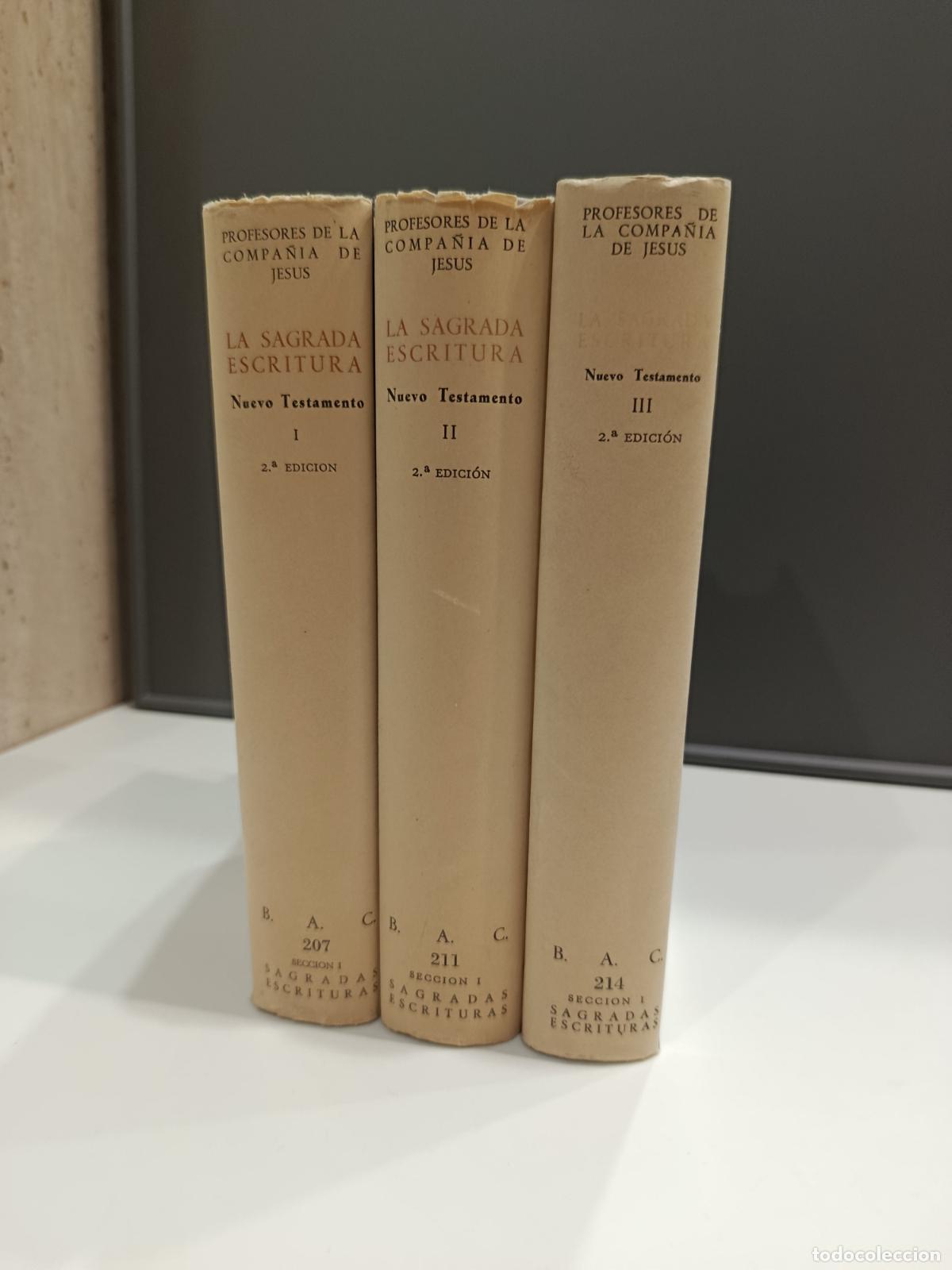 Libros de segunda mano: LA SAGRADA ESCRITURA - NUEVO TESTAMENTO - B.AC. BAC 1964 - BIBLIOTECA AUTORES CRISTIANOS - 3 TOMOS