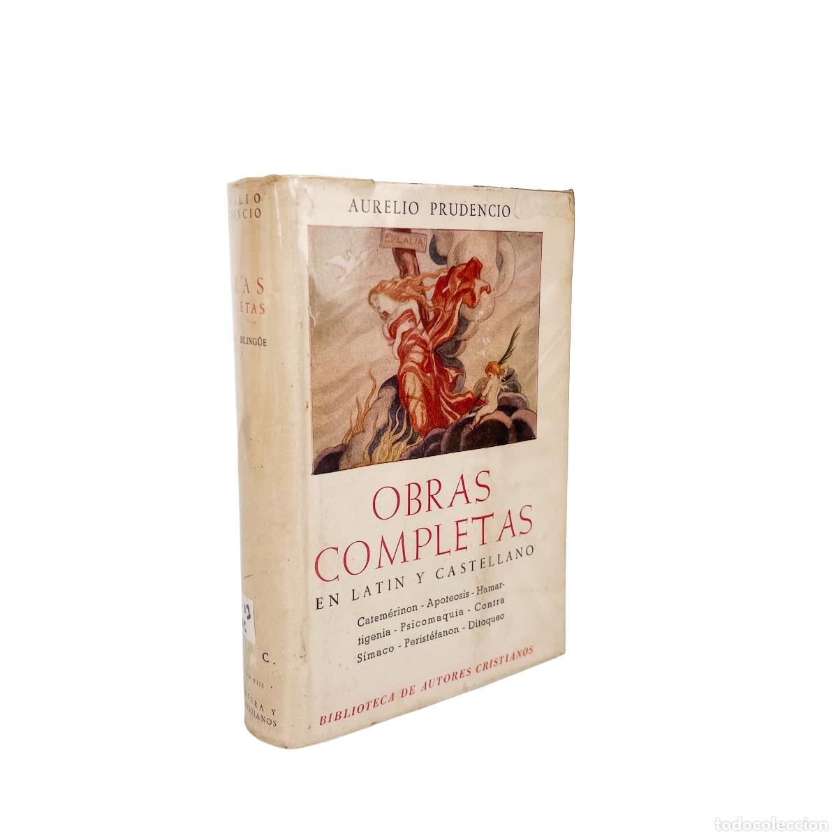 Libros de segunda mano: Obras Completas en lat&iacute;n y Castellano, Aurelio Prudencio