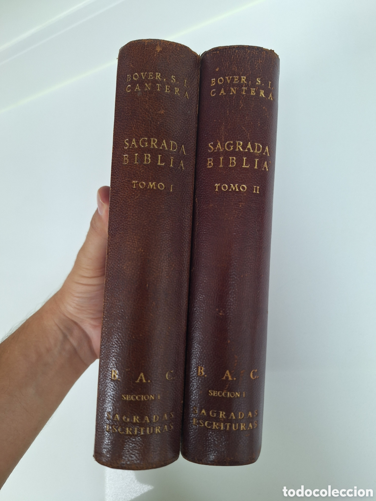 Libros de segunda mano: Sagrada Biblia Bover Cantera, 2 vols, piel