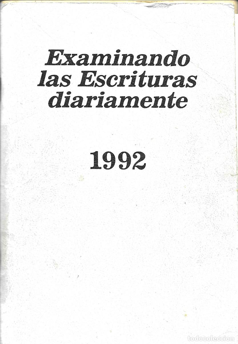 Libros de segunda mano: Religi&oacute;n. Examinando las Escrituras diariamente. 1992. Testigos de Jehov&aacute;