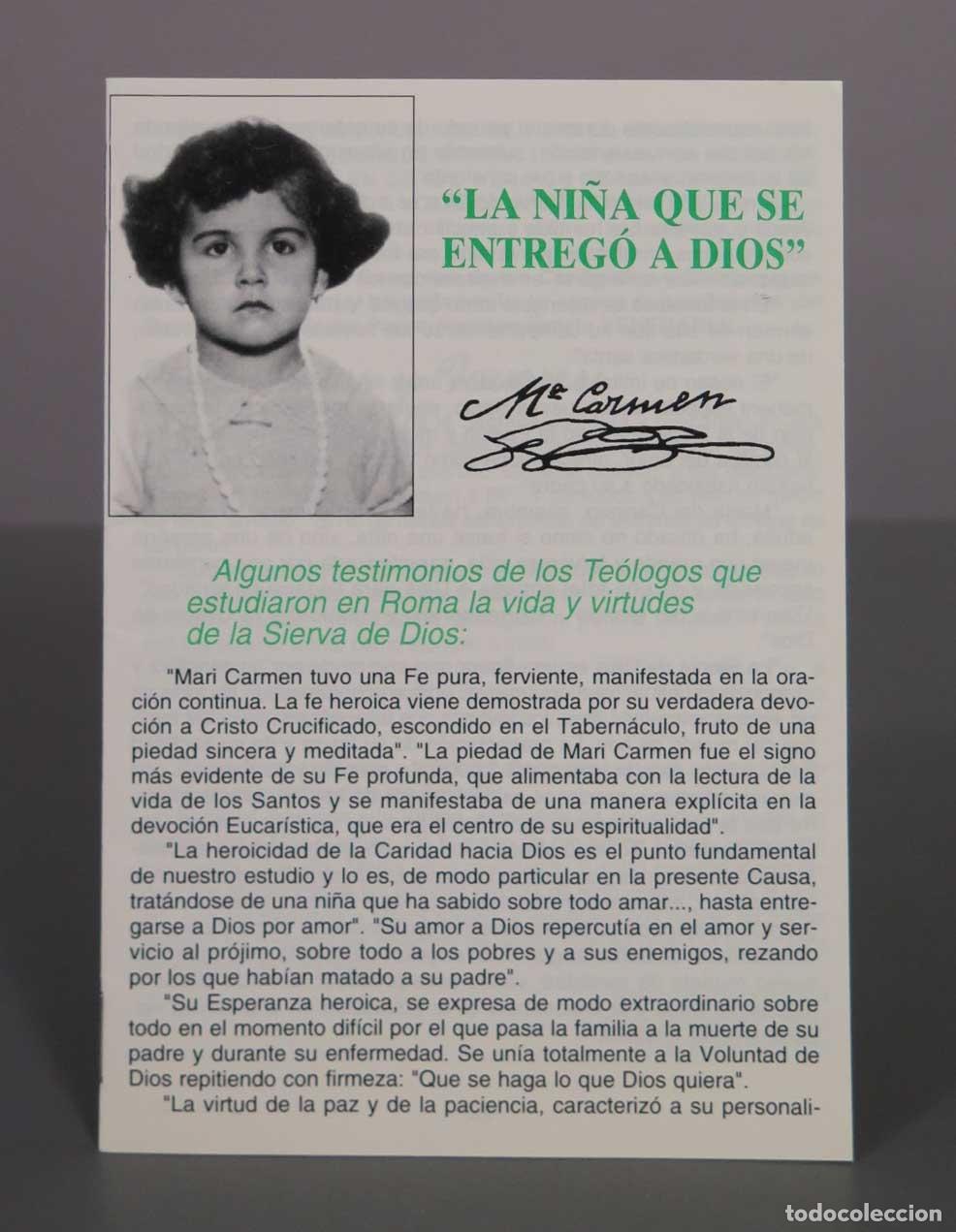 Libros de segunda mano: Venerable Sierva de Dios Mar&iacute;a del Carmen Gonz&aacute;lez-Valerio y S&aacute;enz de Heredia