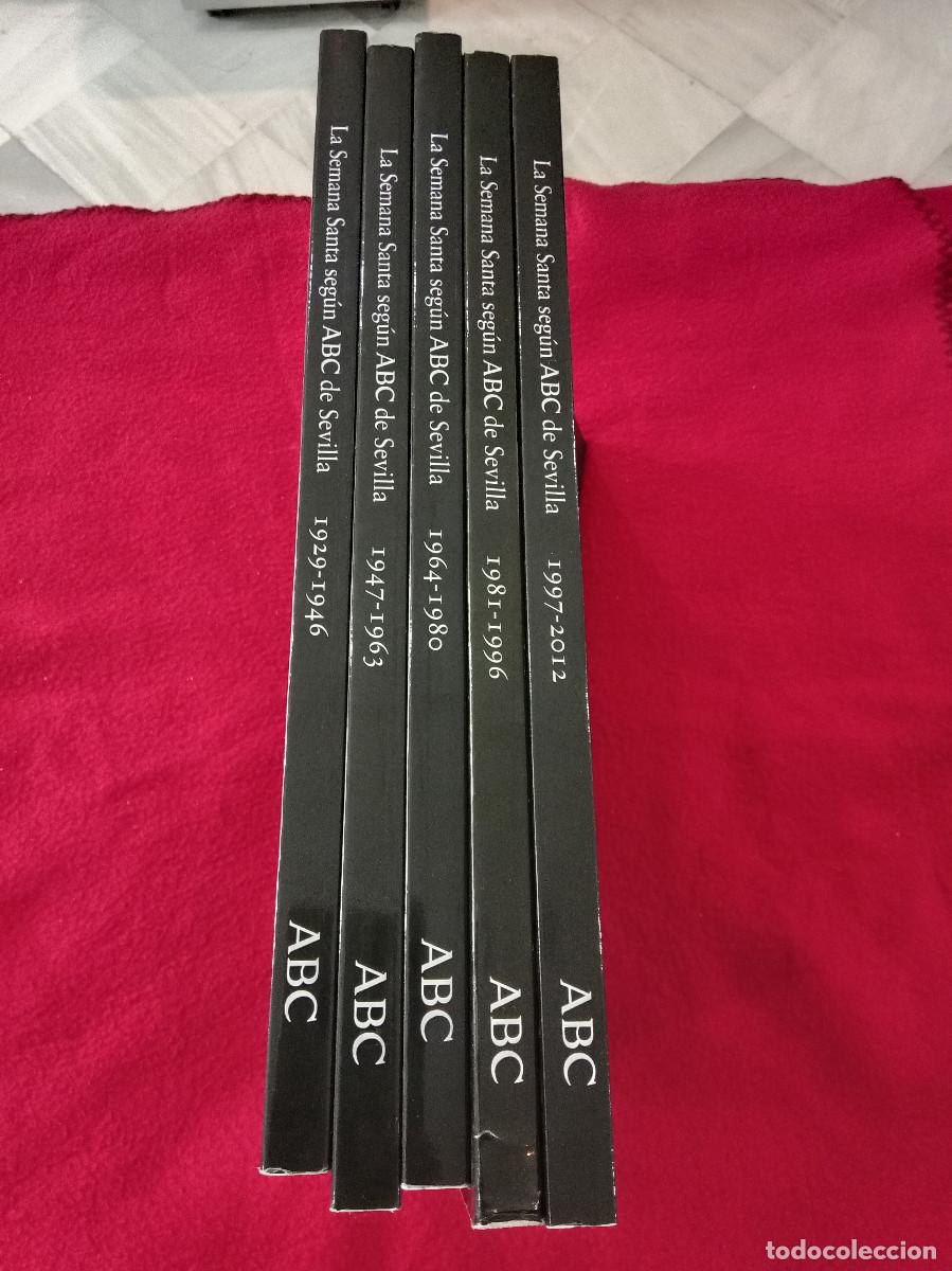Libros de segunda mano: La Semana Santa Seg&uacute;n ABC de Sevilla - 5 Tomos - Colecci&oacute;n Completa - Edit. ABC. 2012