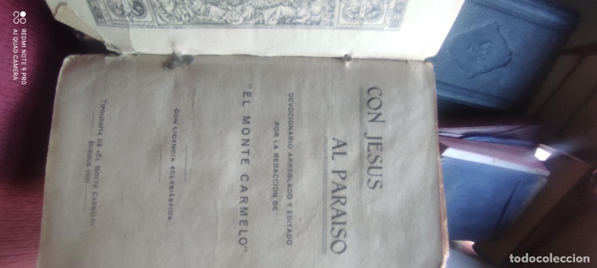 Libros de segunda mano: CON JES&Uacute;S AL PARA&Iacute;SO. DEVOCIONARIO. EDITORIAL EL MONTE CARMELO.