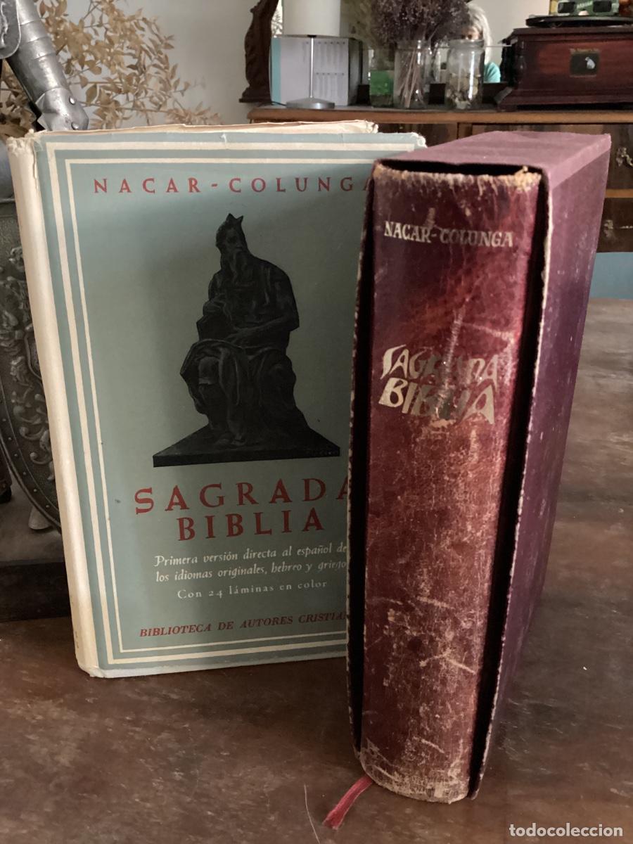 Libros de segunda mano: LOTE 2 BIBLIAS SAGRADAS ESCRITURAS. N&Aacute;CAR-COLUNGA. BAC BIBLIOTECA AUTORES CRISTIANOS.
