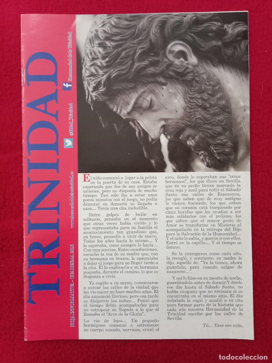 Libros de segunda mano: Hoja Informativa - Trinidad - Hermandad de la Trinidad - Sevilla - 2016