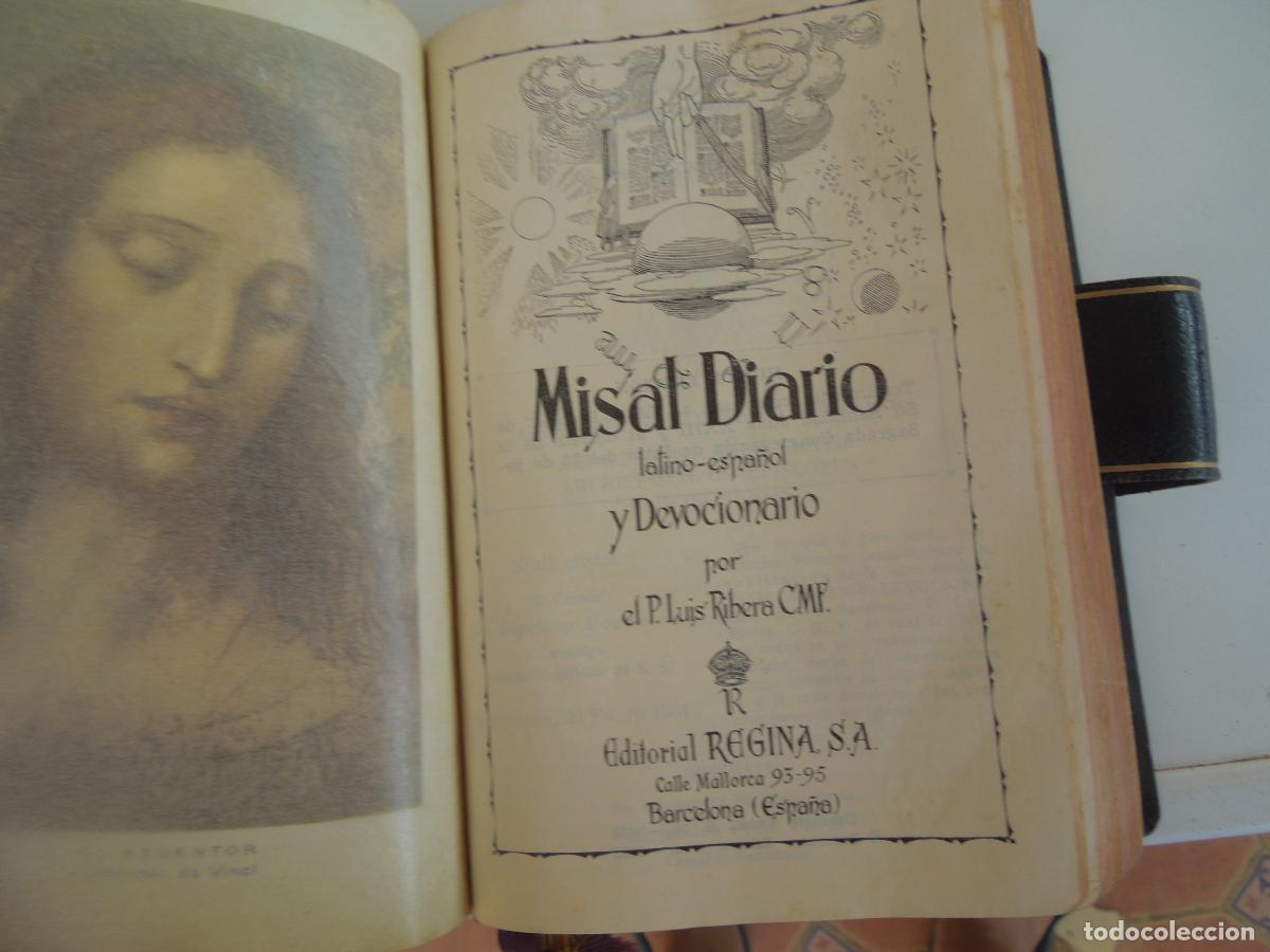 Libros de segunda mano: MISAL DIARIO - LATINO -ESPA&Ntilde;OL Y DEVOCIONARIO - P. LUIS RIBERA - EDITORIAL REGINA 1961.