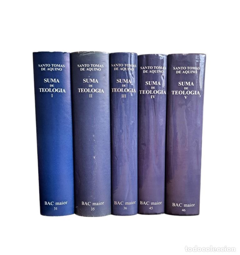 Libri di seconda mano: Santo Tom&aacute;s de Aquino.- SUMA DE TEOLOG&Iacute;A. 5 TOMOS (BAC 1988)