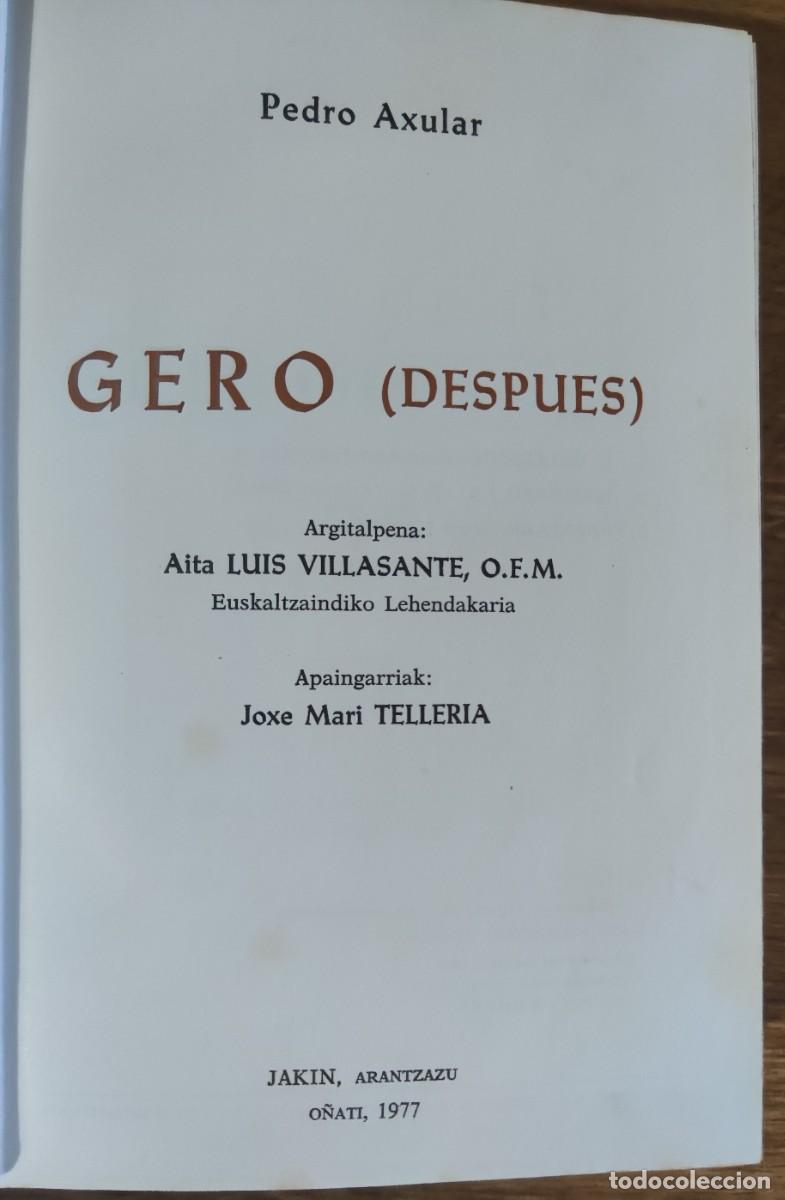 Libros de segunda mano: Libro - Gero (1977) Pedro Axular. Edici&oacute;n biling&uuml;e - Foto 3