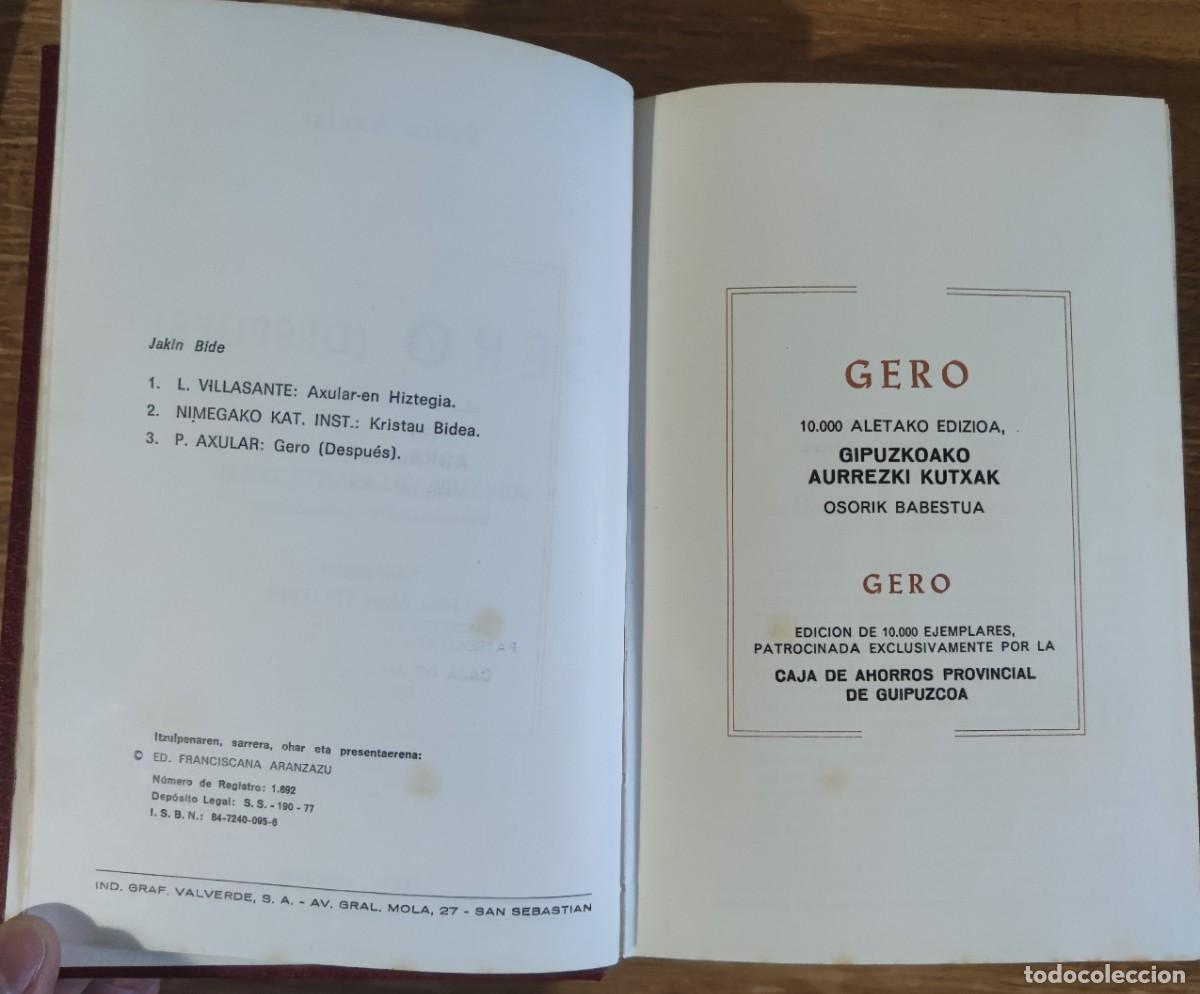 Libros de segunda mano: Libro - Gero (1977) Pedro Axular. Edici&oacute;n biling&uuml;e - Foto 4